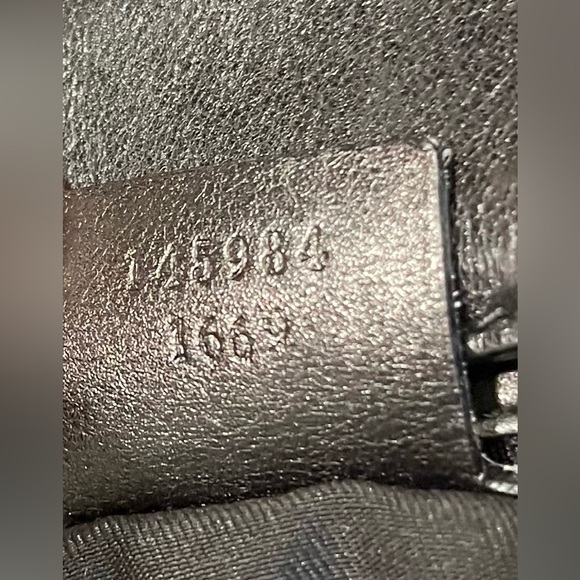 Gucci GG Black Canvas Tote with Horsebit Gold Tone Detail - Picture 14 of 15